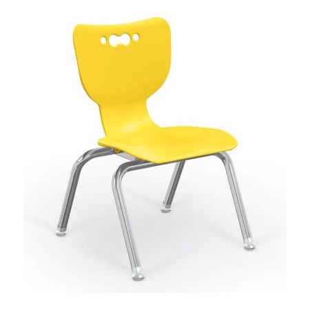 Mooreco Balt Hierarchy 12" Plastic Classroom Chair - Set of 5 - Yellow 53312-5-YELLOW